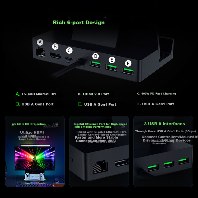 Док-станция Razer USB-C Dock Chroma Edition - изображение 8