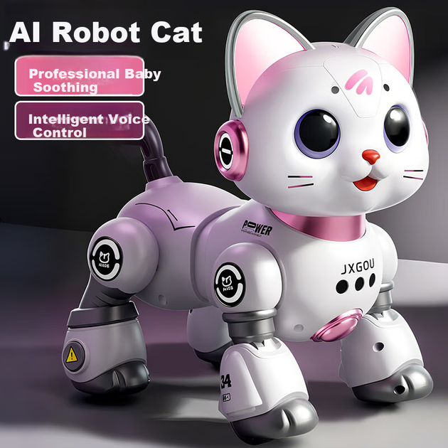 Интерактивная игрушка SODEEP Кошка с дистанционным распознаванием голоса Розовая (100177230460) - изображение 2