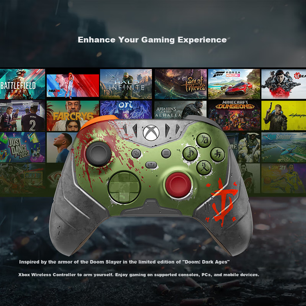 Бездротовий ігровий контролер Microsoft Xbox Series X/S Wireless Controller DOOM: The Dark Ages Limited Edition - зображення 6