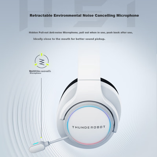 Навушники Thunderobot H51 White - Фото 5 Навушники Thunderobot H51 White - зображення 5