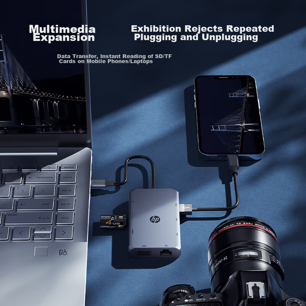 USB-хаб HP TC236 USB-C 9-in-1 Hub - Фото 7 USB-хаб HP TC236 USB-C 9-in-1 Hub - зображення 7