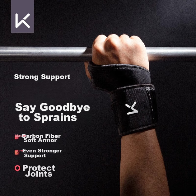 Повязка Keep Fitness для мужчин, защита запястья от растяжений, для жима лежа и становой тяги 2 шт - изображение 4