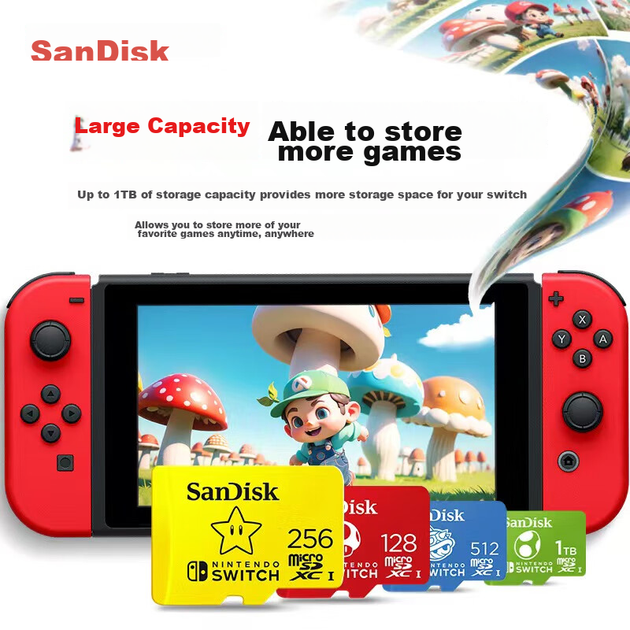 Карта памяти SanDisk Nintendo Switch microSDXC 256GB UHS-I U3 V30 - изображение 4