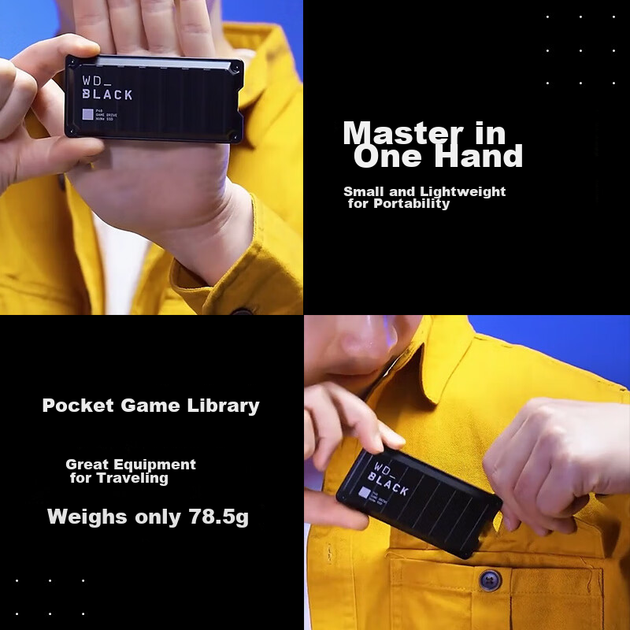 SSD диск Western Digital WD_BLACK P40 500GB Type-C External Black - изображение 4