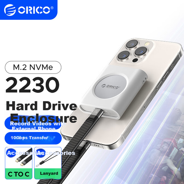 Зовнішня кишеня Orico 2230 M.2 NVMe SSD - Фото 10 Зовнішня кишеня Orico 2230 M.2 NVMe SSD - зображення 10