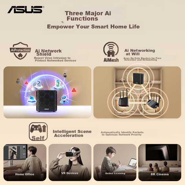 Маршрутизатор Asus ZenWiFi BD4 1PK Black - Фото 4 Маршрутизатор Asus ZenWiFi BD4 1PK Black - зображення 4