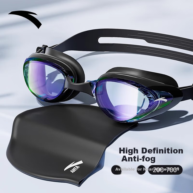Очки для плавания Anta FOG Unisex Anti-fog для близоруких Черные - Фото 2 Очки для плавания Anta FOG Unisex Anti-fog для близоруких Черные - изображение 2