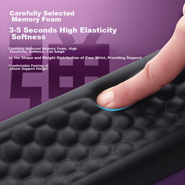 Підставка під зап'ястя WOMT Cloud 430x85 мм Black - зображення 3