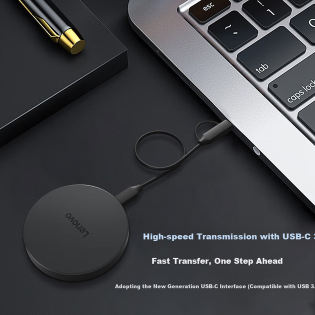 SSD диск Lenovo Y910 Magnetic 1TB USB-C 3.2 Gen2 Black External - изображение 2