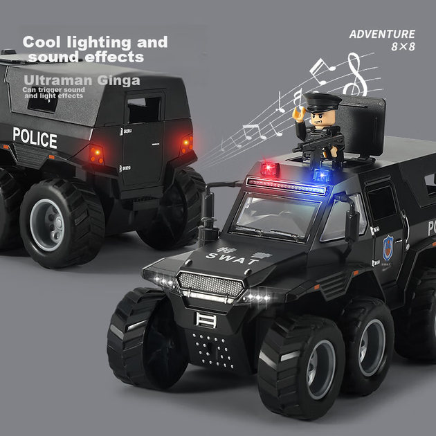 Игрушечная машинка BIG TAYLOR Большой полицейский внедорожник SWAT 1:32 (100065191373) - изображение 5