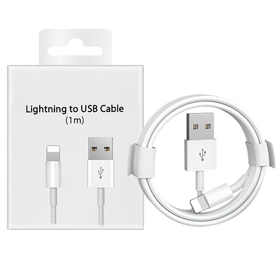 Кабель Apple Lightning USB 1м для iPhone iPad iPod белый для быстрой зарядки и передачи данных - Фото 7 Кабель Apple Lightning USB 1м для iPhone iPad iPod белый для быстрой зарядки и передачи данных - изображение 7