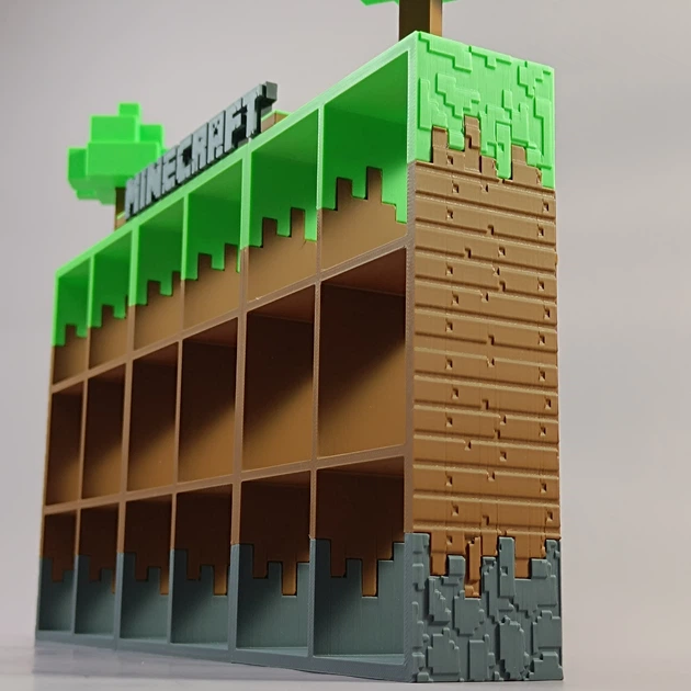 Підставка для фігурок Minecraft полиця для Kinder Joy Minecraft 2026, органайзер для 28 фігурок - зображення 7