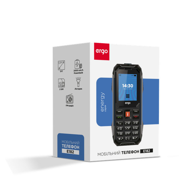 Мобільний телефон ERGO E182 Dual Sim Black (7216418) - изображение 6