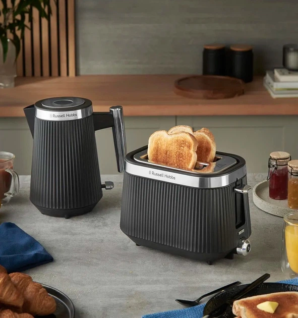 Тостер Russell Hobbs 26760-56/RH Bronte 2S Toaster Чорний 2 відд. - Фото 3 Тостер Russell Hobbs 26760-56/RH Bronte 2S Toaster Чорний 2 відд. - зображення 3