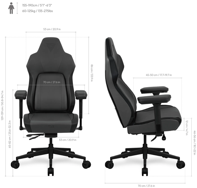 Кресло игровое TX3 Core Smart Modern Black (TEGC-2071101.11) - Фото 8 Кресло игровое TX3 Core Smart Modern Black (TEGC-2071101.11) - изображение 8