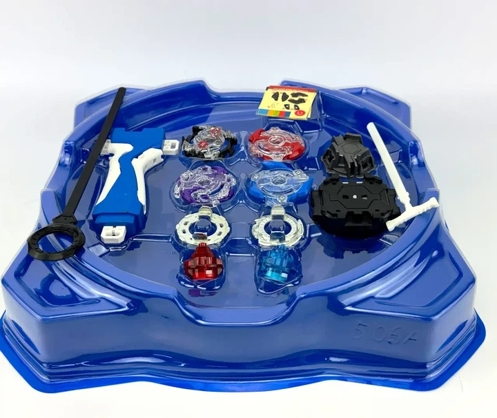 Бейблейд Набір TopGyro 8 в 1: Арена синя 34 см + 4 дзиґи + 2 запускачі + 1 ручка (300-187) - зображення 2