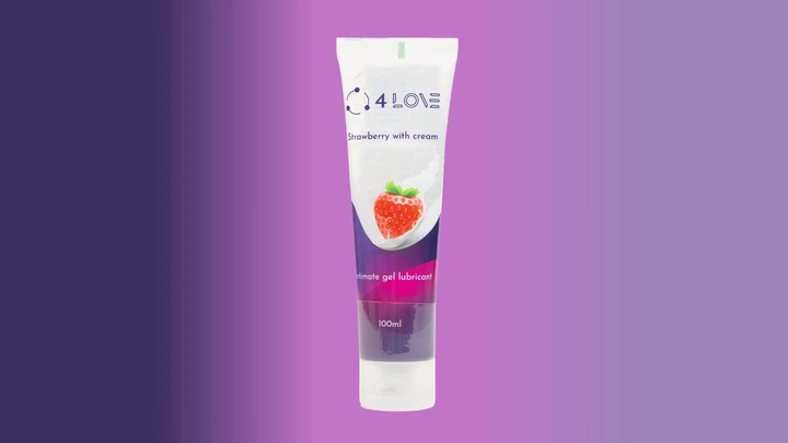 Интимный гель-смазка 4LOVE Strawberry with cream на водной основе 100 мл (4770416004997) - изображение 2