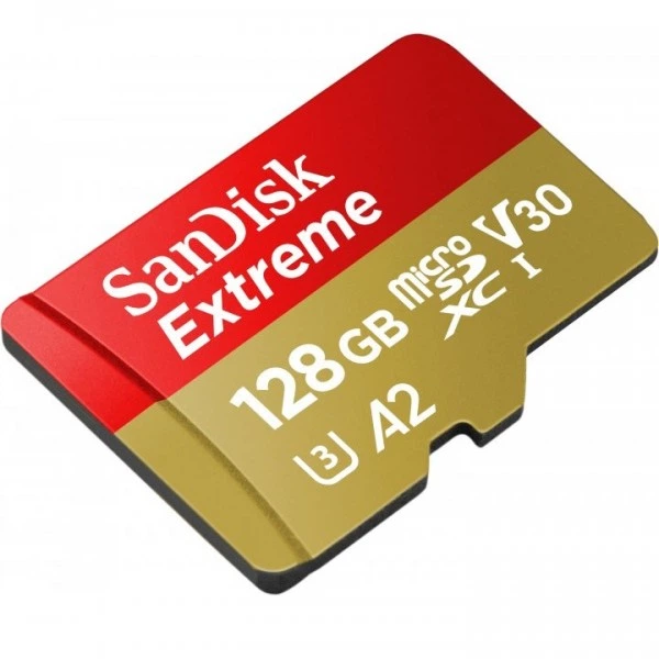 Карта пам'яті microSDXC (UHS-1 U3) SanDisk Extreme A2 128Gb class 10 V30 (R190MB/s,W90MB/s) (adapter SD) (SDSQXAA-128G-GN6MA) (490) - Фото 3 Карта пам'яті microSDXC (UHS-1 U3) SanDisk Extreme A2 128Gb class 10 V30 (R190MB/s,W90MB/s) (adapter SD) (SDSQXAA-128G-GN6MA) (490) - изображение 3