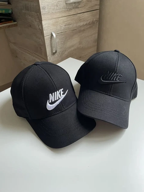 Бейсболка кепка Nike Найк черная с белым логотипом - изображение 7