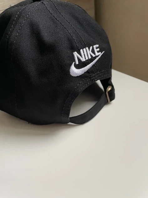 Бейсболка кепка Nike Найк черная с белым логотипом - изображение 6