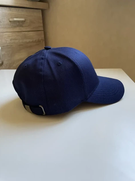 Бейсболка однотонная класическая синий one size - изображение 3