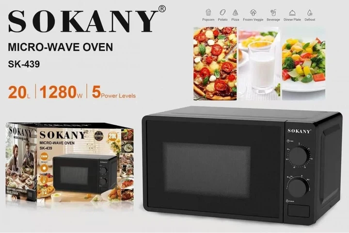 Микроволновая печь Sokany SK-439 20 л 1280 Вт (12) - изображение 2