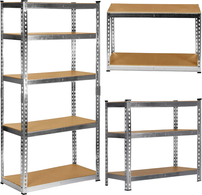 Regał metalowy Humberg HR-853 183 x 90 x 40 cm Srebny (5903890631871) - obraz 2