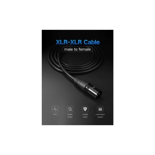 Кабель мультимедийный XLR M to XLR F 3.0m AV130 black Ugreen (20711) UGREEN 20711 970280 - изображение 3