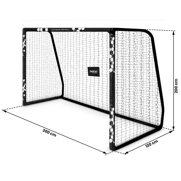 Bramka do piłki nożnej Neo Sport 300 x 200 x 120 cm NS-472 (5903890621292) - obraz 2