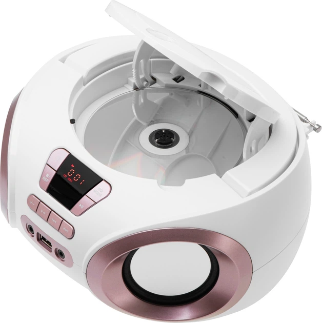 Odbiornik radiowy Adler AD 1181 FM Boombox CD-MP3 White (5905575909046) - obraz 5