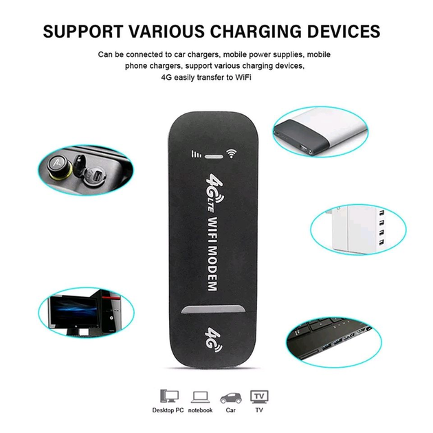 4G Wi-Fi модем/роутер USB WI-FI 3G/4G LTE 3 in 1 HotSpot 150 Мбіт/сек Black - Фото 5 4G Wi-Fi модем/роутер USB WI-FI 3G/4G LTE 3 in 1 HotSpot 150 Мбіт/сек Black - изображение 5