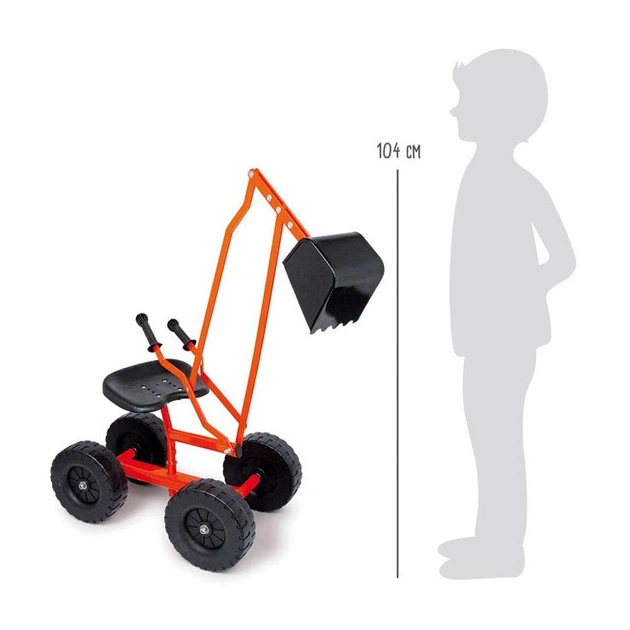 Koparka Small Foot drewniana z kołami 5410047 (4020972046284) - obraz 2