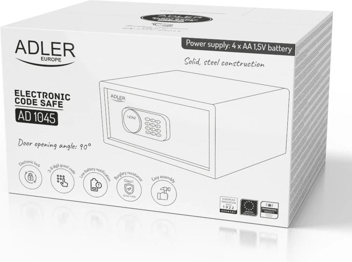 Сейф Adler AD 1045 з електронним кодом та замком (5905575910646) - зображення 15