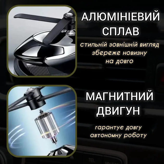 Автомобільний ароматизатор вертоліт Багаторазова пахучка для авто в машину парфуми на торпеду Червоний Aroma - зображення 2