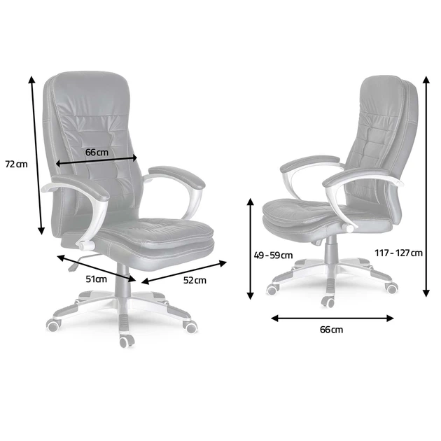 Fotel biurowy Sofotel 322-BLACK Czarny (5902596153687) - obraz 4