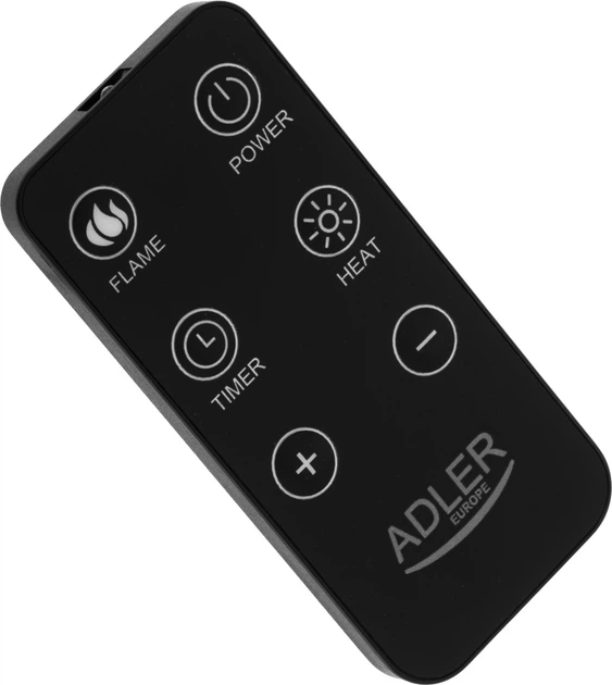 Kominek elektryczny Adler AD 7755 LED 1000 W/2000 W z pilotem i efektem 3D płomienia (5905575910066) - obraz 8