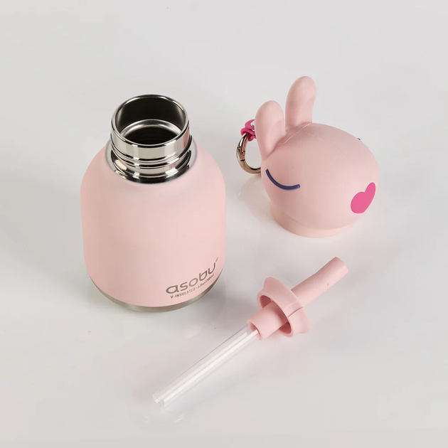 Термобутылка с соломинкой Asobu Bestie Bunny Зайка 200 мл - изображение 2