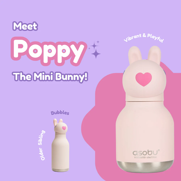 Термобутылка с соломинкой Asobu Bestie Bunny Зайка 200 мл - изображение 5