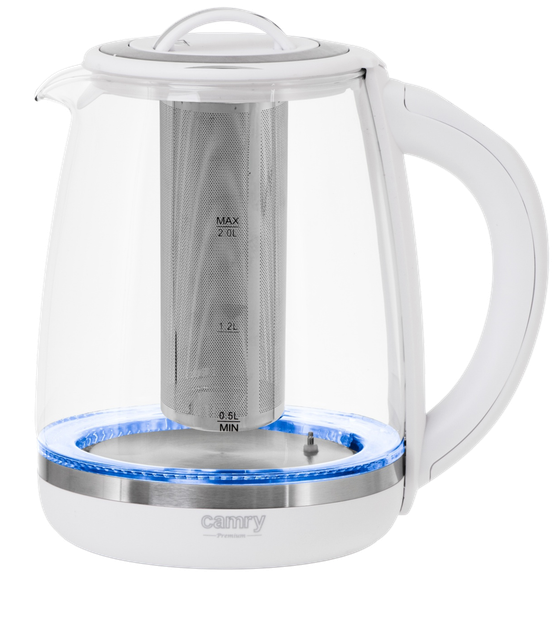 Czajnik elektryczny Camry CR 1290 White - obraz 2