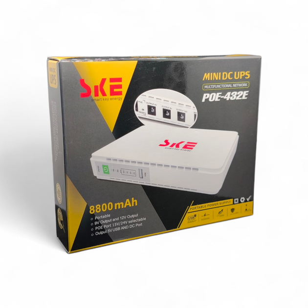 Резервне живлення POE-432E 17W 8800mAh для Wi-Fi роутера, ONU та відеоспостереження - зображення 3