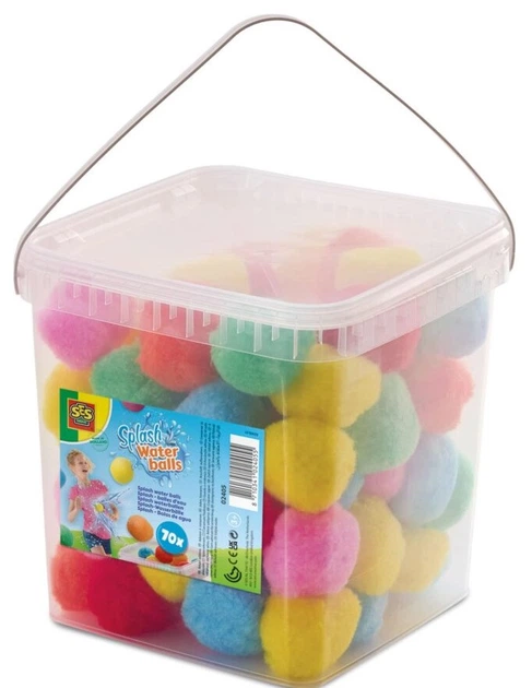 Zestaw do zabawy w kąpieli Ses Wiaderko z kulkami wodnymi 70 szt (02405 24055) (8710341024055) - obraz 1