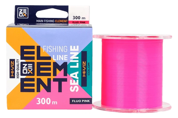 Волосінь Zeox Hi-Viz Element Sea 300м Fluo Pink 0.330мм 12.1кг (3109260004) - Фото 1 Волосінь Zeox Hi-Viz Element Sea 300м Fluo Pink 0.330мм 12.1кг (3109260004) - зображення 1