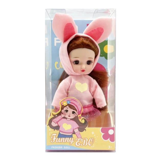 Лялька шарнірна для дівчаток Funny EBO DH2368B(Pink) 15 см - Фото 1 Лялька шарнірна для дівчаток Funny EBO DH2368B(Pink) 15 см - зображення 1
