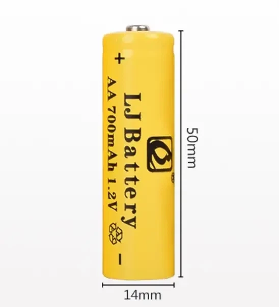 Аккумулятор 14500 AA LR6 1.2V 700 mAh Ni-Cd желтый - Фото 3 Аккумулятор 14500 AA LR6 1.2V 700 mAh Ni-Cd желтый - изображение 3