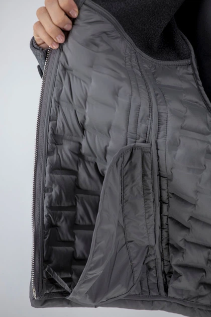 Жіноча осіння куртка casual з пуховим утеплювачем, капюшоном Snow Owl (сірий, M), 117044, 116973 - зображення 6