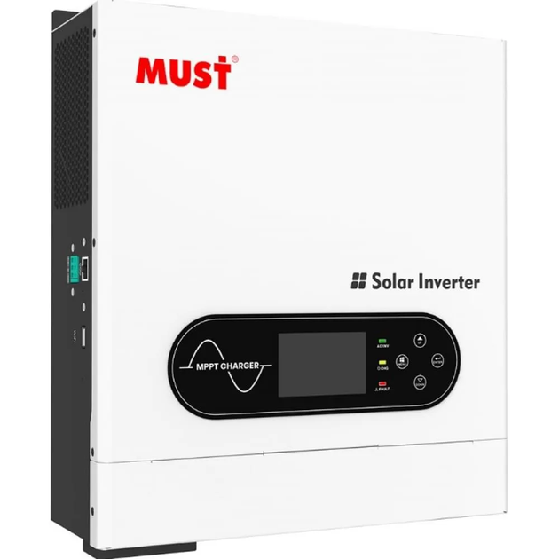 Гибридный инвертор MUST PV18-4024ECO, 4000 Вт, 24 В, MPPT 100 А, чистая синусоида, пассивное охлаждение - Фото 1 Гибридный инвертор MUST PV18-4024ECO, 4000 Вт, 24 В, MPPT 100 А, чистая синусоида, пассивное охлаждение - изображение 1