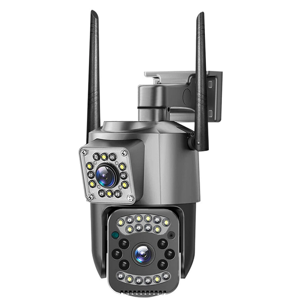 Поворотная уличная Wi-Fi камера видеонаблюдения SC03 V380 Pro 4MP на два объектива - Фото 1 Поворотная уличная Wi-Fi камера видеонаблюдения SC03 V380 Pro 4MP на два объектива - изображение 1