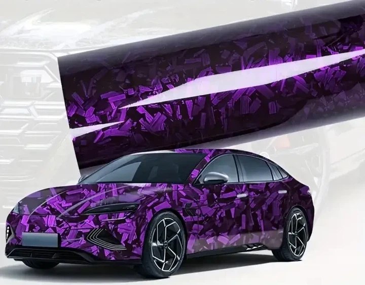 Защитная виниловая пленка для авто ширина 30 см длина 150 см Purple Forged Carbon - Фото 1 Защитная виниловая пленка для авто ширина 30 см длина 150 см Purple Forged Carbon - изображение 1