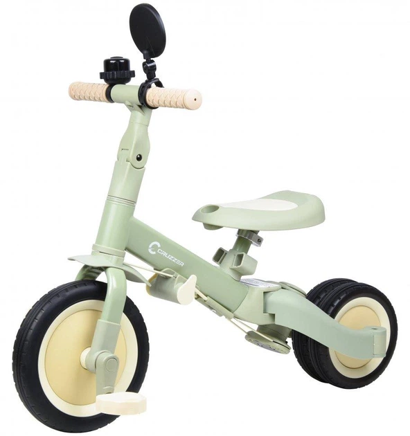 Детский велосипед-биговел 5 в 1 Tri-Cycle 5in1 Versa трансформер с родительской ручкой защитным бортиком EVA колесами от 1 года зеленый - Фото 3 Детский велосипед-биговел 5 в 1 Tri-Cycle 5in1 Versa трансформер с родительской ручкой защитным бортиком EVA колесами от 1 года зеленый - изображение 3
