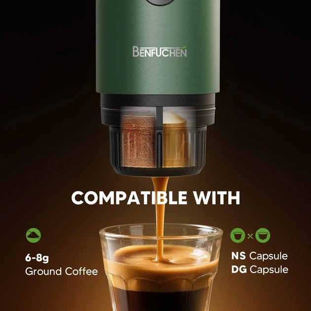 Портативна кавоварка iCafilas Espresso Maker 19 Bar з нагріванням Біла - зображення 8